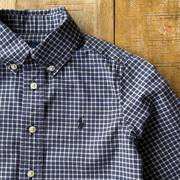 Ralph Lauren Other - Ralph Lauren Boys Navy Plaid Shirt 4t